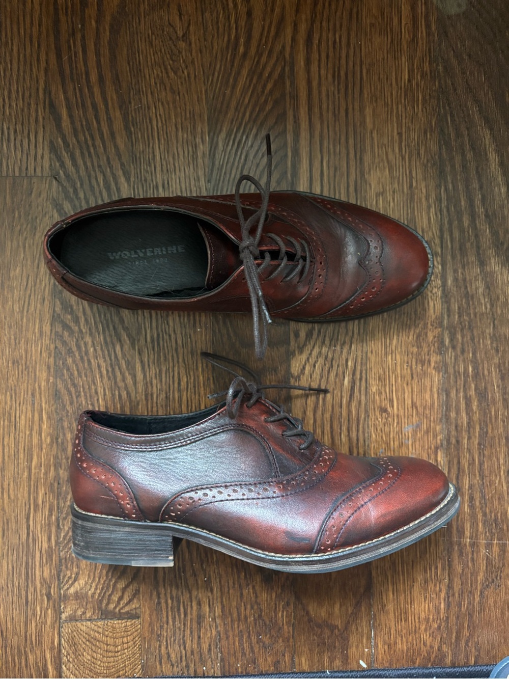 Wolverine Goodyear Welt Leather Wingtip Elsie Oxfords